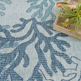 nourison garden oasis goa05 blue rug