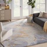 nourison prismatic prs28 grey gold rug