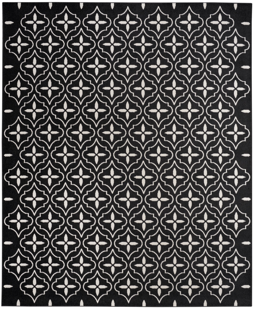 nourison nourison essentials nre04 black ivory rug