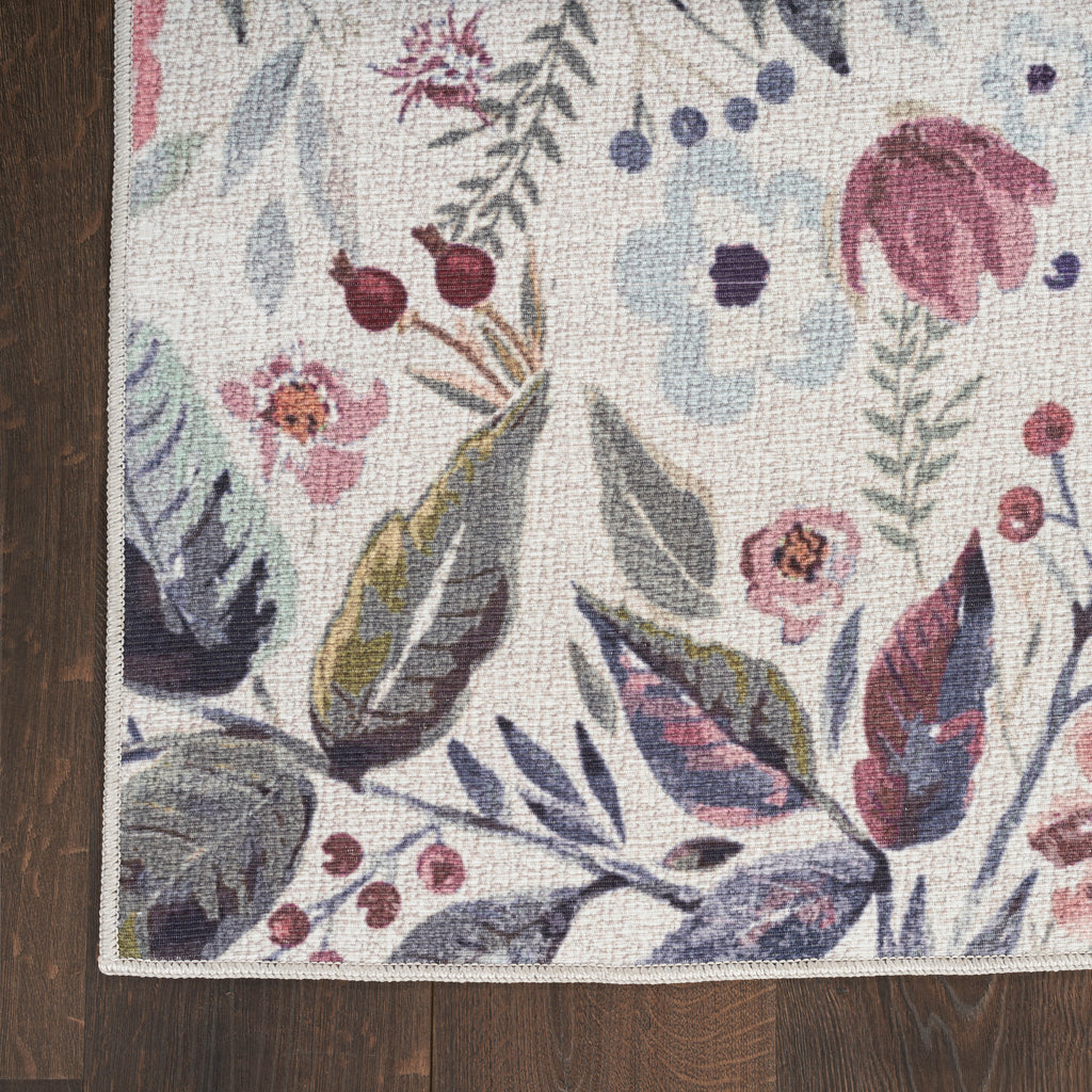 nourison nourison washables nwb01 ivory pink rug