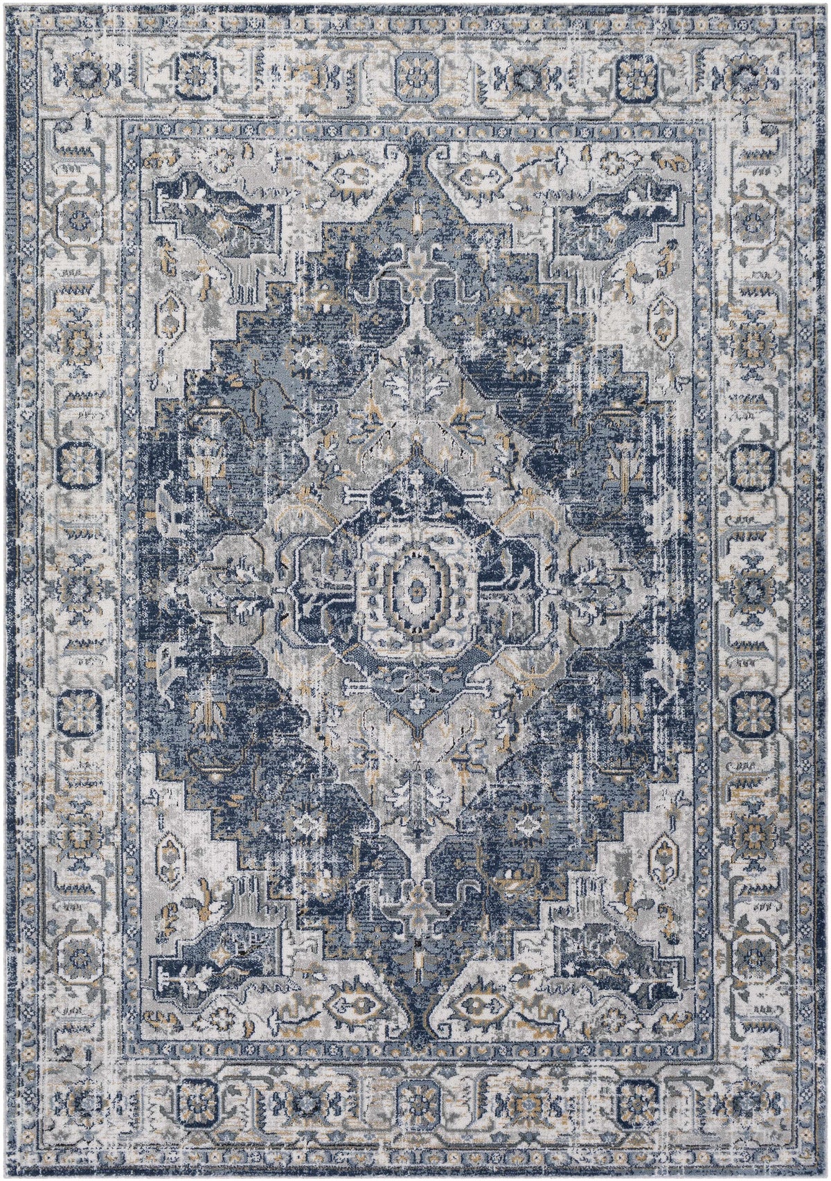 Hauteloom Telina TELI Blue Machine Made Polypropylene Rug