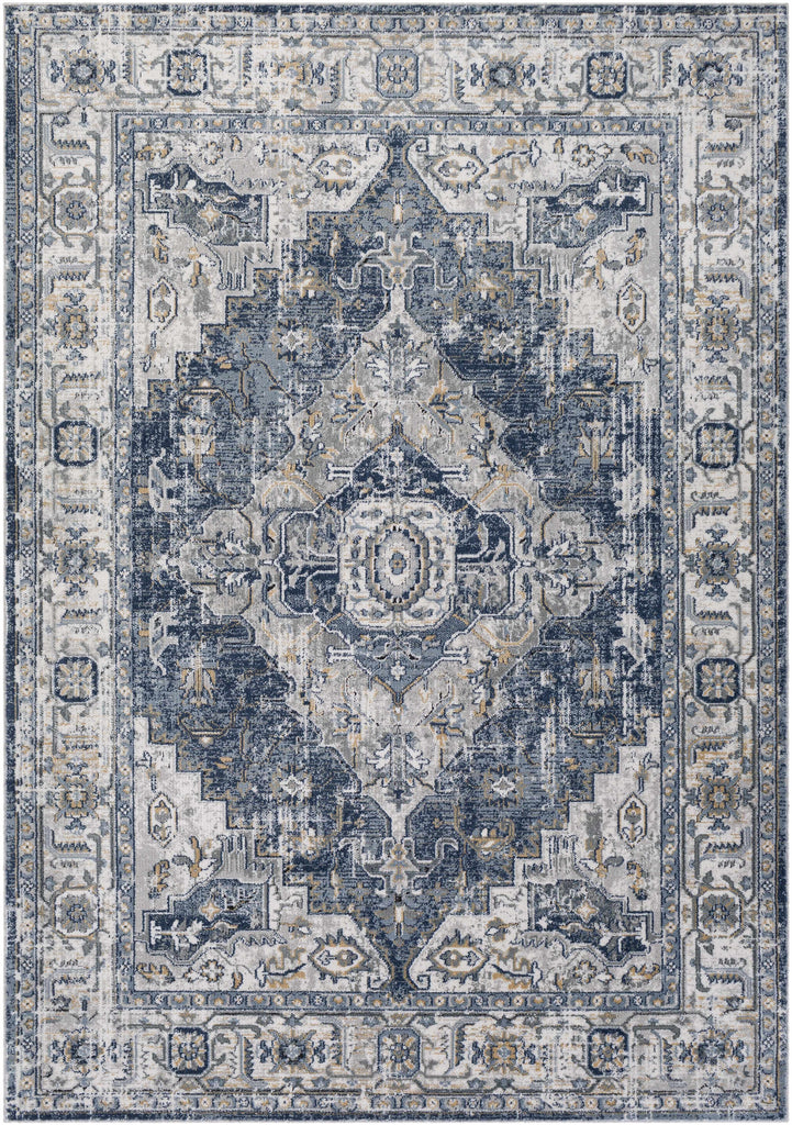 Hauteloom Telina TELI Blue Machine Made Polypropylene Rug