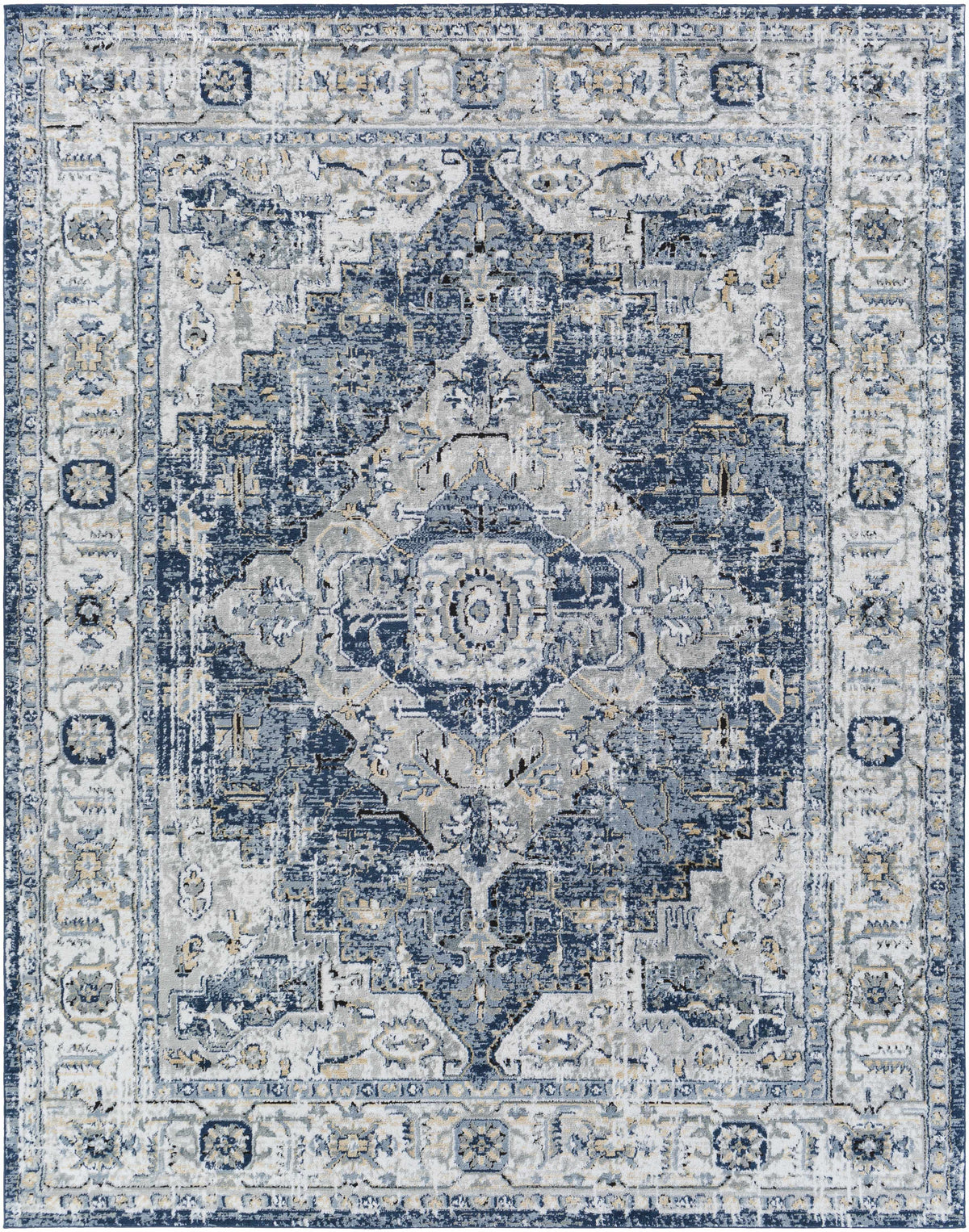 Hauteloom Telina TELI Blue Machine Made Polypropylene Rug