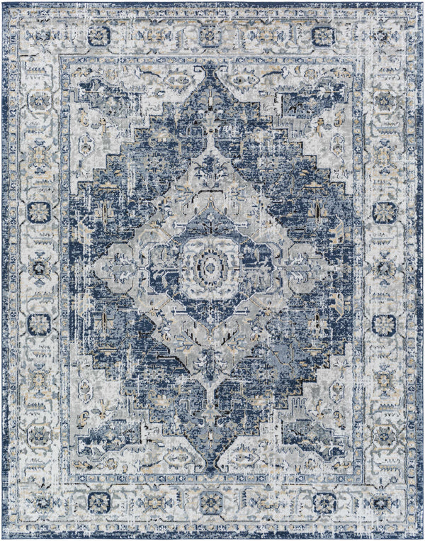 Hauteloom Telina TELI Blue Machine Made Polypropylene Rug
