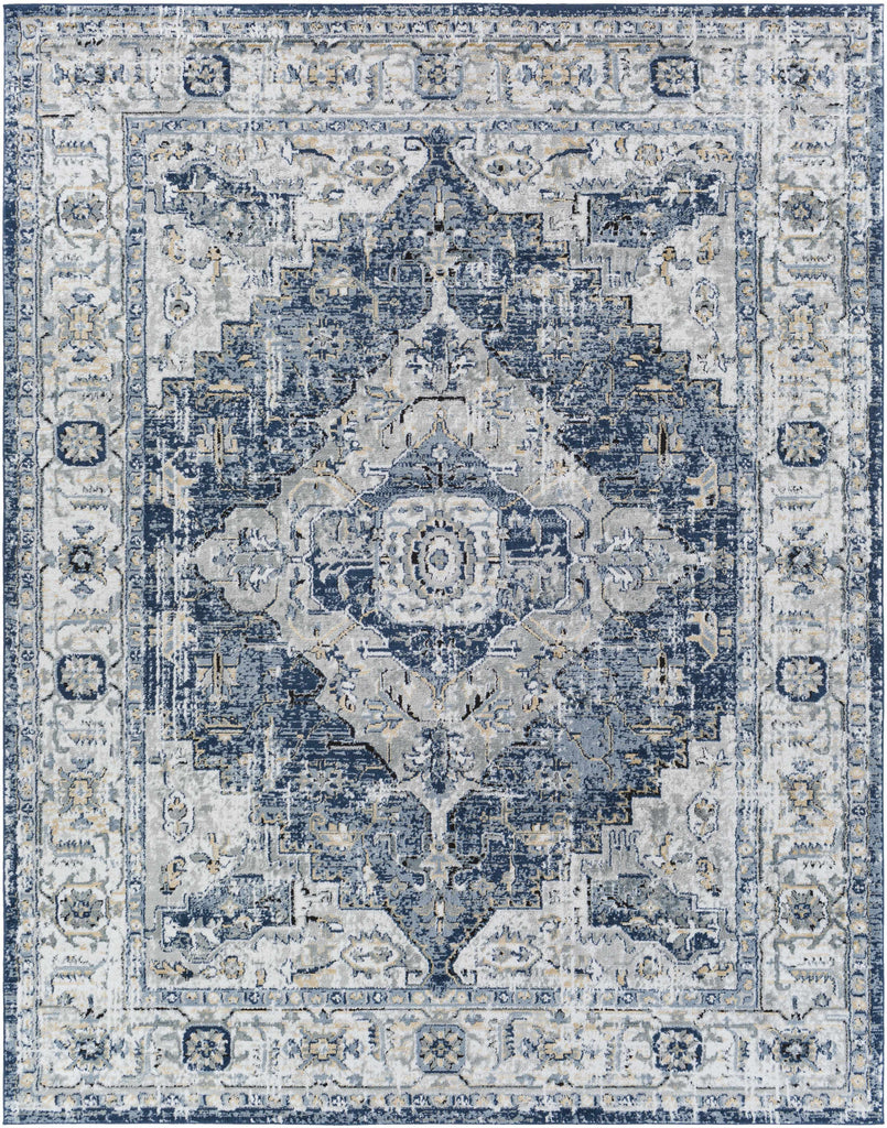 Hauteloom Telina TELI Blue Machine Made Polypropylene Rug