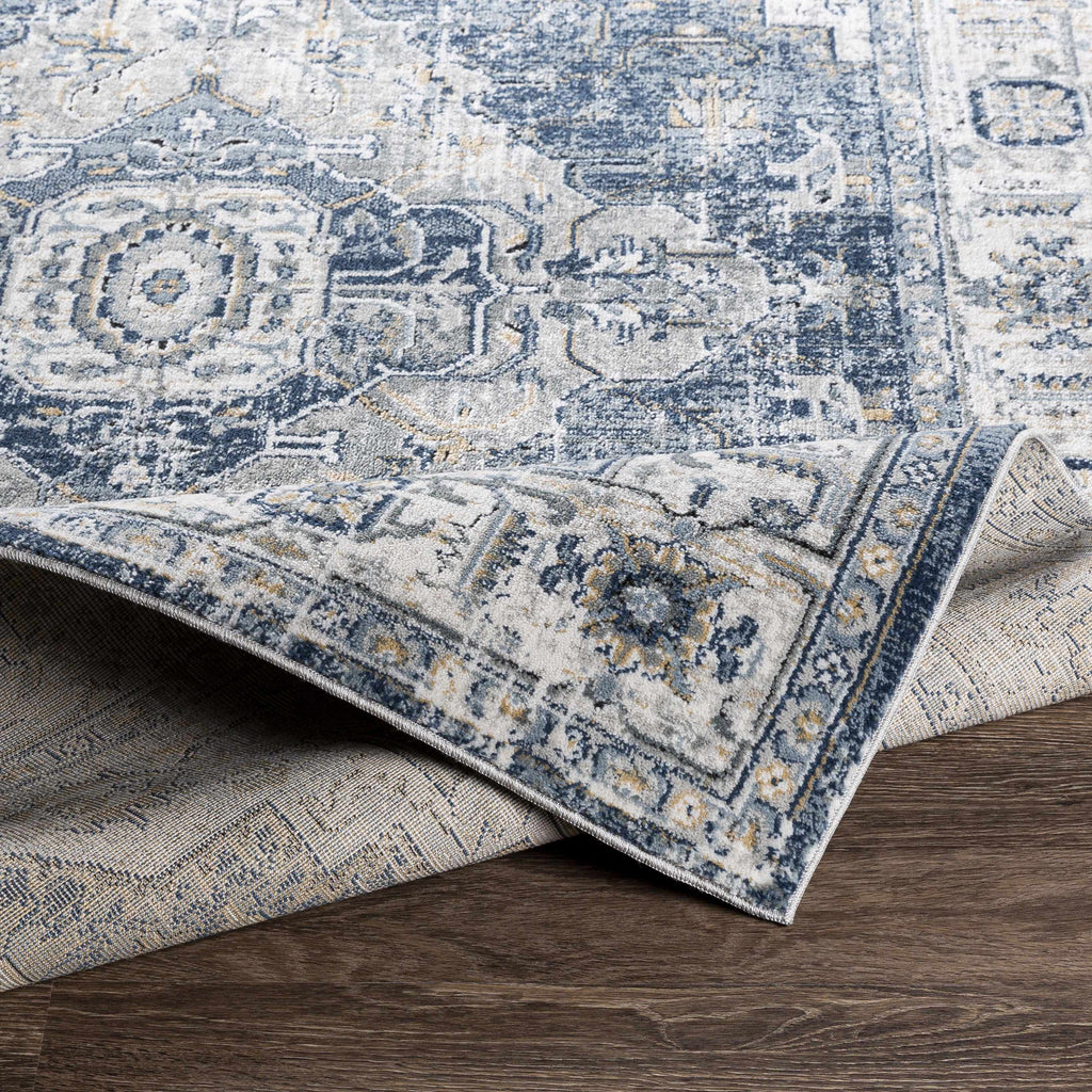Hauteloom Telina TELI Blue Machine Made Polypropylene Rug