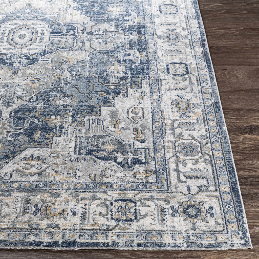 Hauteloom Telina TELI Blue Machine Made Polypropylene Rug