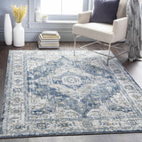 Hauteloom Telina TELI Blue Machine Made Polypropylene Rug