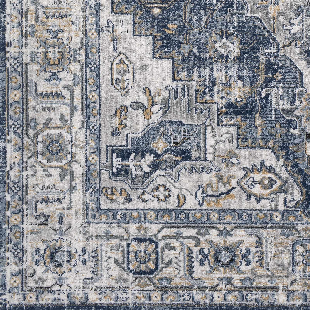 Hauteloom Telina TELI Blue Machine Made Polypropylene Rug