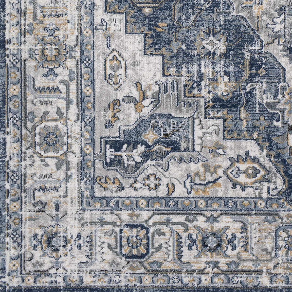 Hauteloom Telina TELI Blue Machine Made Polypropylene Rug