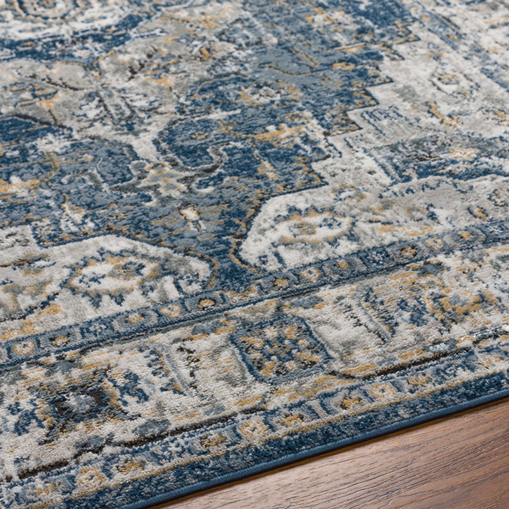 Hauteloom Telina TELI Blue Machine Made Polypropylene Rug