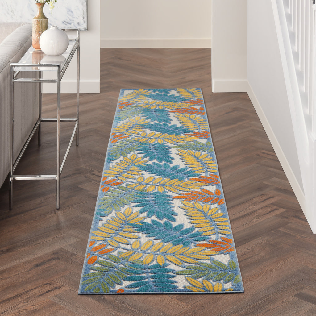 nourison aloha alh18 ivory multi rug