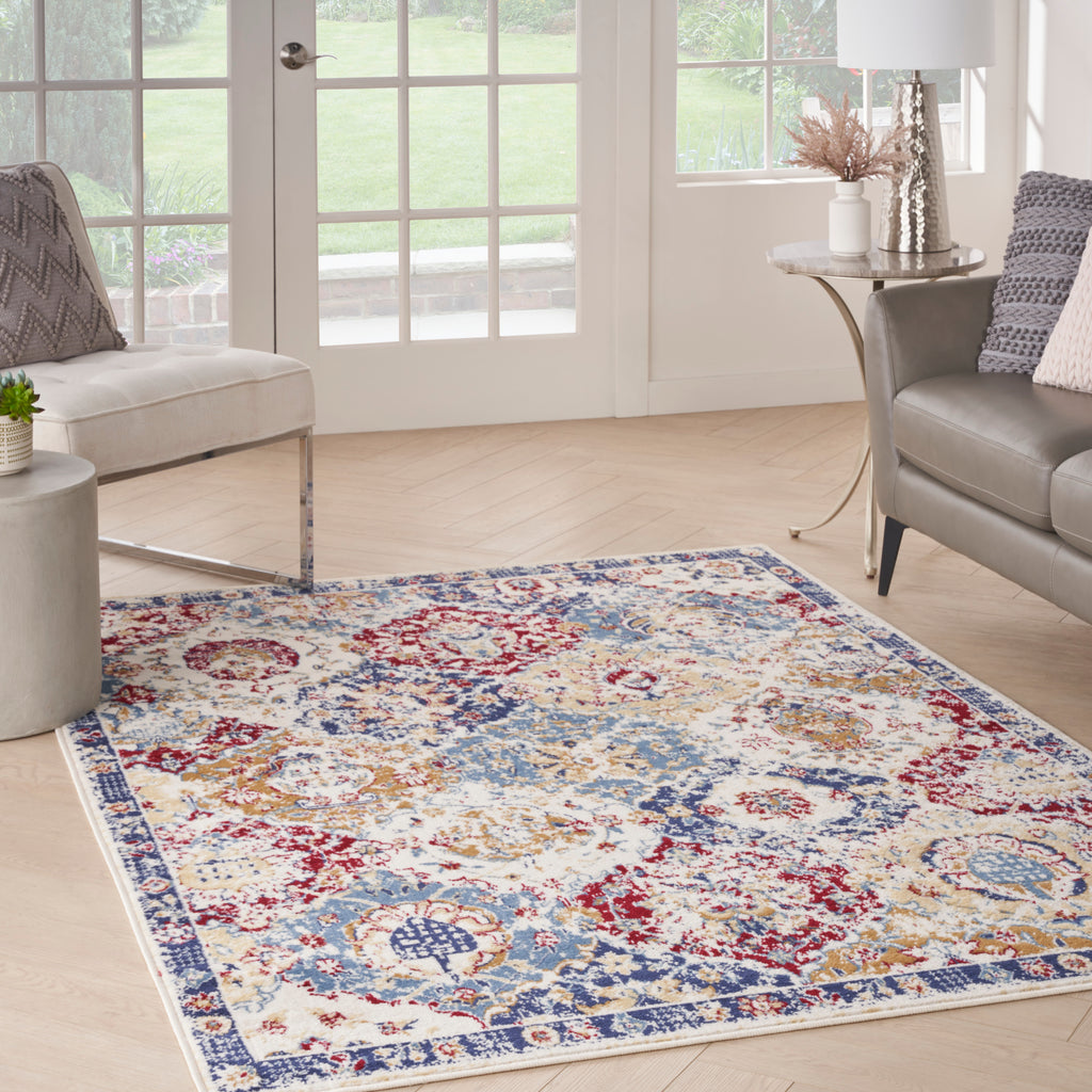 nourison grafix grf31 blue multicolor rug