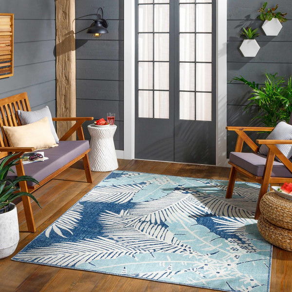 Hauteloom Thebarton THEBA Aqua Machine Made Polypropylene Rug