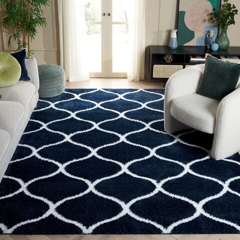 safavieh clearance tahoe shag tho677n navy rug