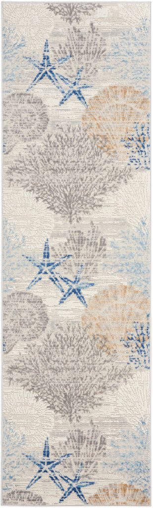 nourison seaside sds04 ivory grey blue rug