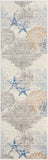 nourison seaside sds04 ivory grey blue rug