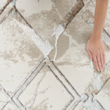 nourison glitz glz02 ivory grey rug