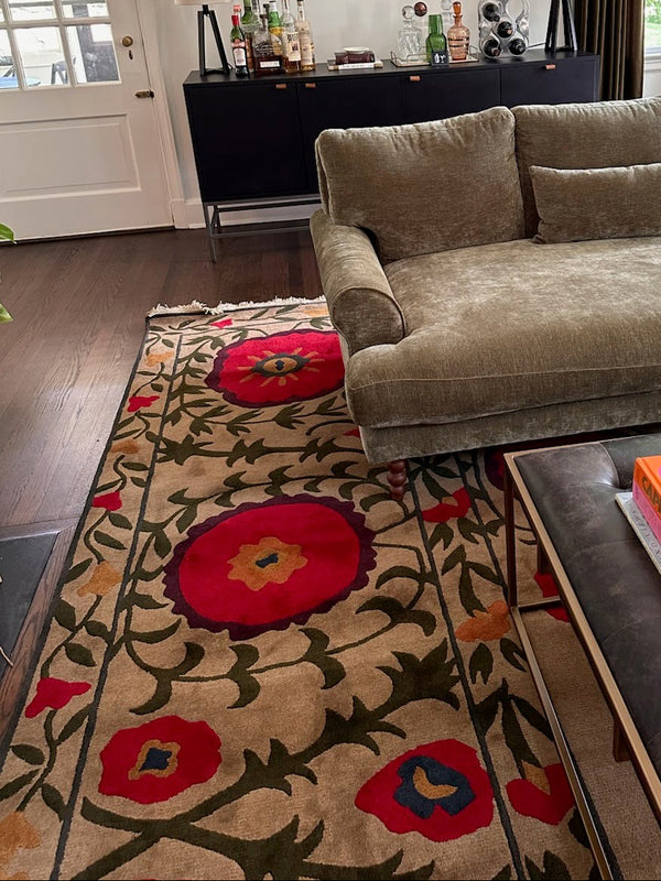 Tibet Rug Company 60 CT POPPIES Beige Rug