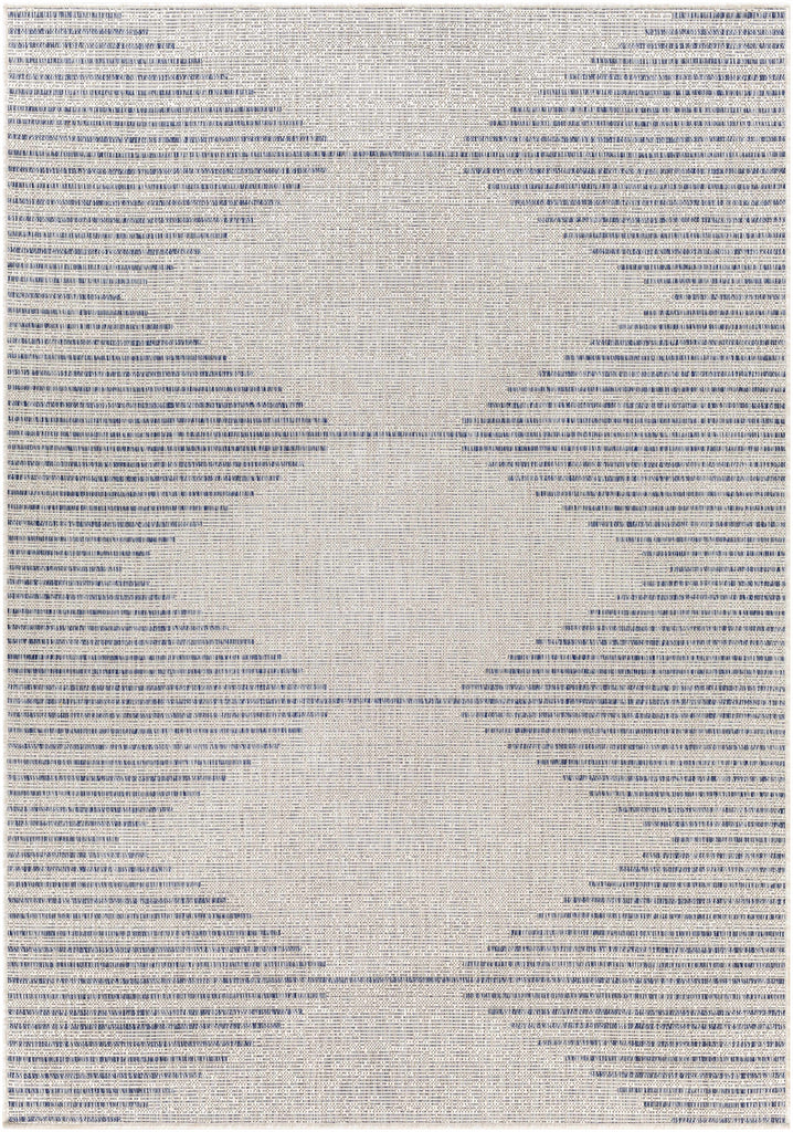 Hauteloom Tililan TILIL Blue Machine Made Polypropylene Rug