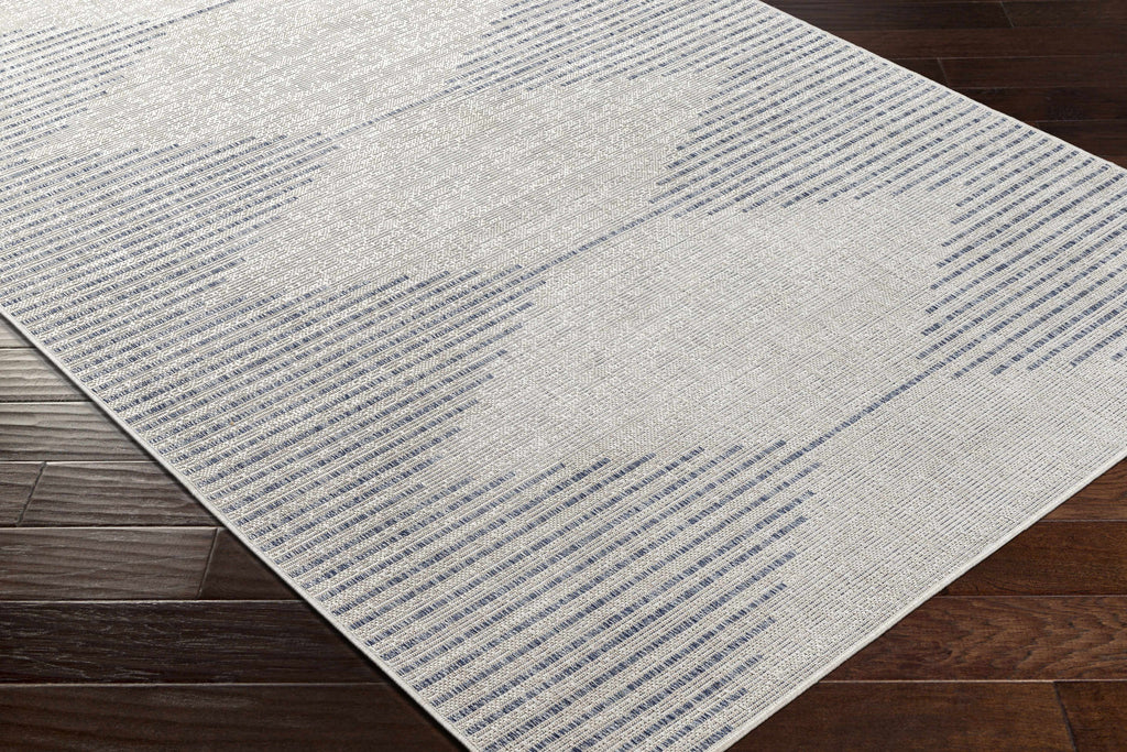Hauteloom Tililan TILIL Blue Machine Made Polypropylene Rug