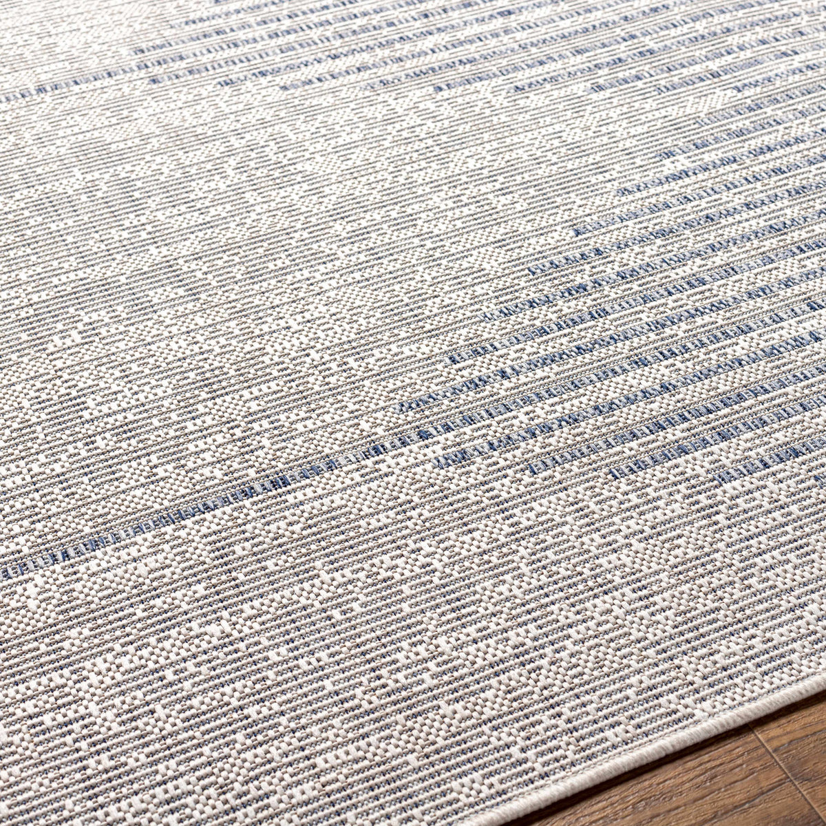 Hauteloom Tililan TILIL Blue Machine Made Polypropylene Rug