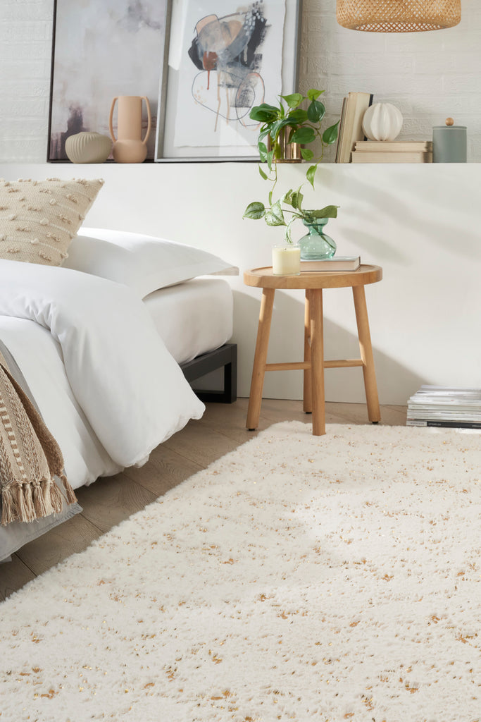 nourison cozy shimmer csh01 ivory gold rug