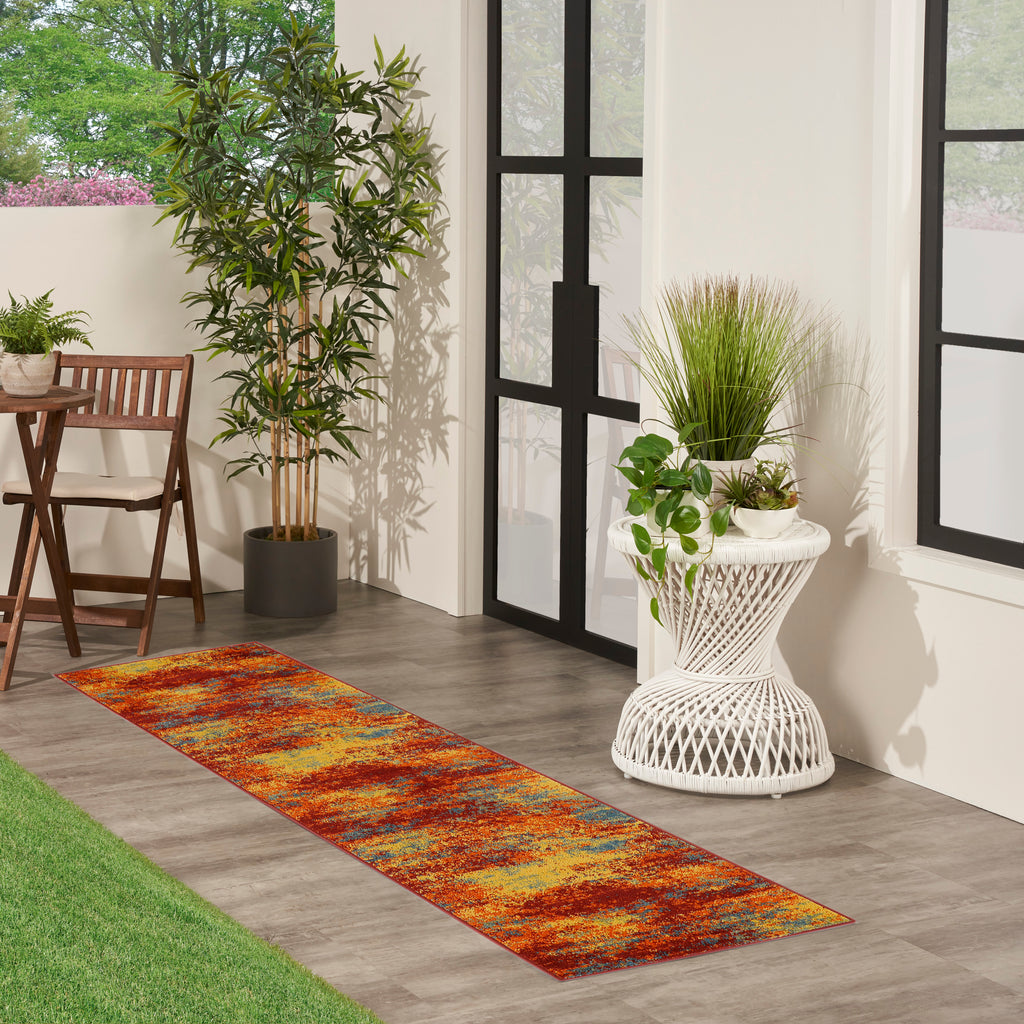 nourison nourison essentials nre06 flame rug