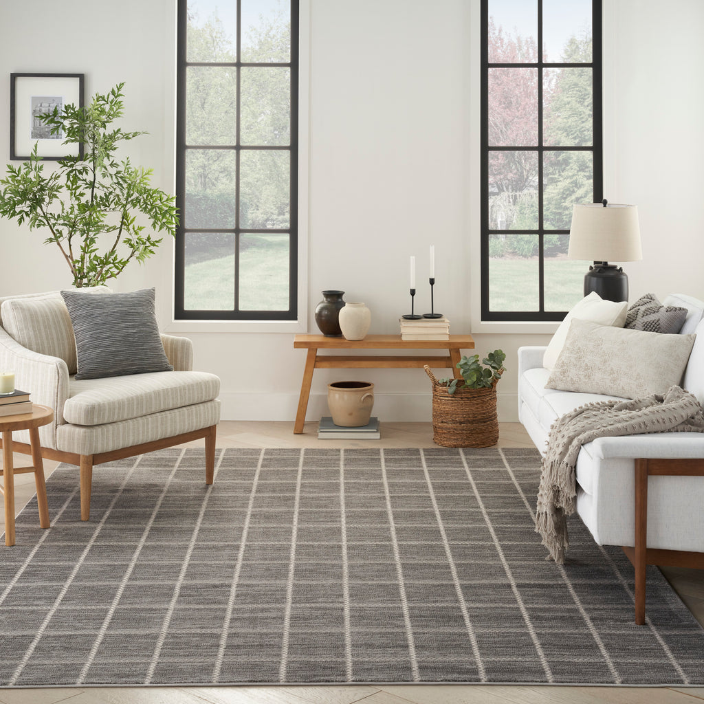 nourison serenity home srh05 grey ivory rug
