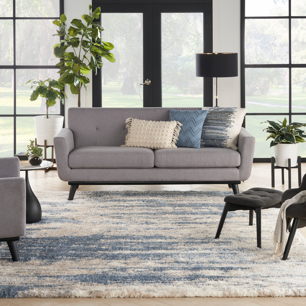 nourison dreamy shag drs10 light blue grey rug