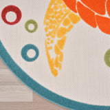 nourison aloha alh27 teal multi rug