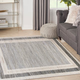 nourison serenity home srh07 grey ivory rug