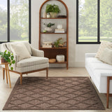 nourison easy care nes01 brown rug