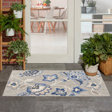 nourison aloha alh31 blue grey rug
