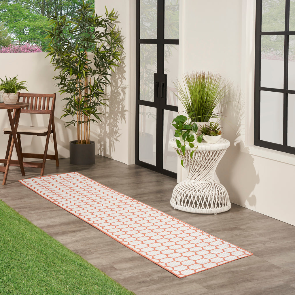 nourison twist reversible tws01 coral rug