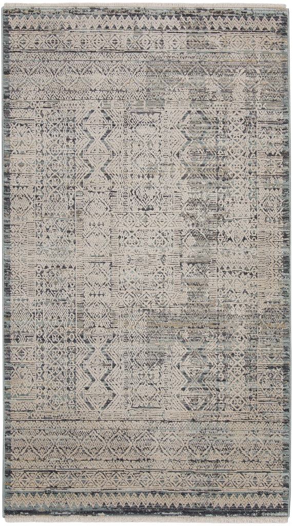 nourison lynx lnx06 ivory blue rug
