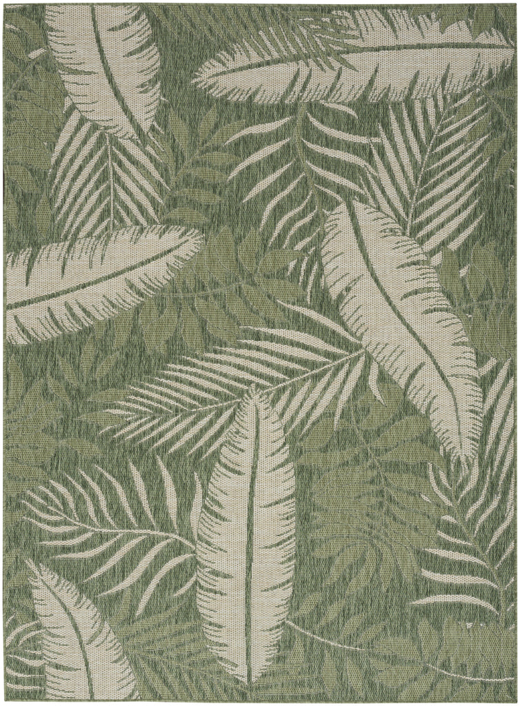 nourison garden oasis goa02 green ivory rug