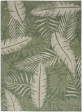 nourison garden oasis goa02 green ivory rug