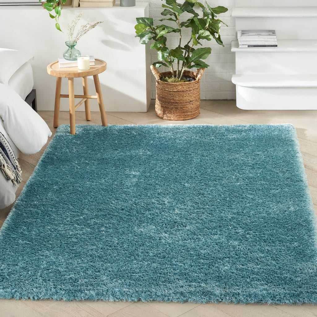 nourison dreamy shag drs05 aqua rug