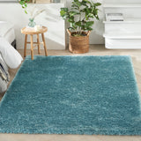 nourison dreamy shag drs05 aqua rug