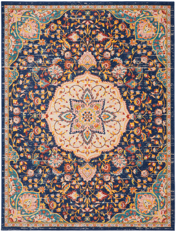 nourison passion psn22 navy multicolor rug