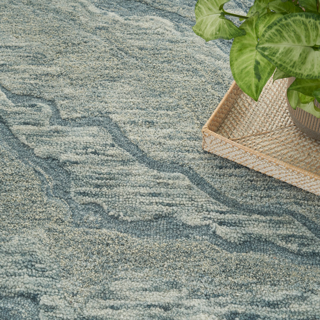 nourison graceful gru01 blue rug