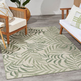 nourison garden oasis goa01 ivory green rug