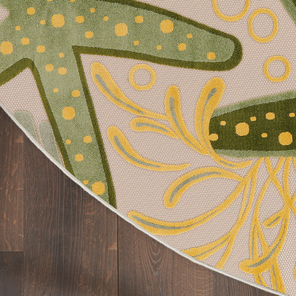 nourison aloha alh24 green yellow rug