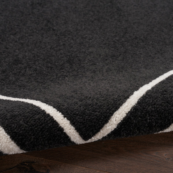 nourison nourison essentials nre02 black ivory rug