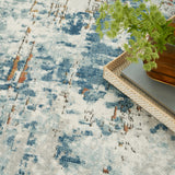 nourison quarry qua01 beige blue rust rug