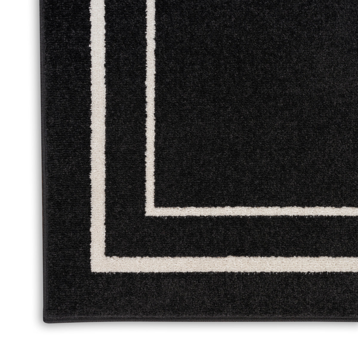 nourison nourison essentials nre02 black ivory rug