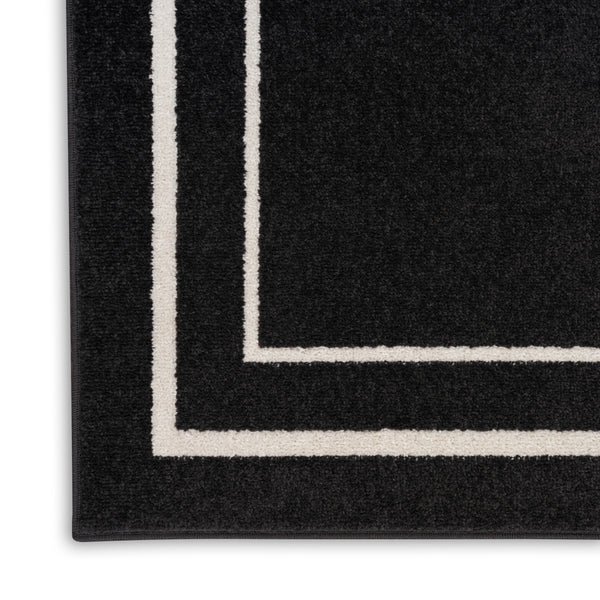 nourison nourison essentials nre02 black ivory rug