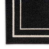 nourison nourison essentials nre02 black ivory rug