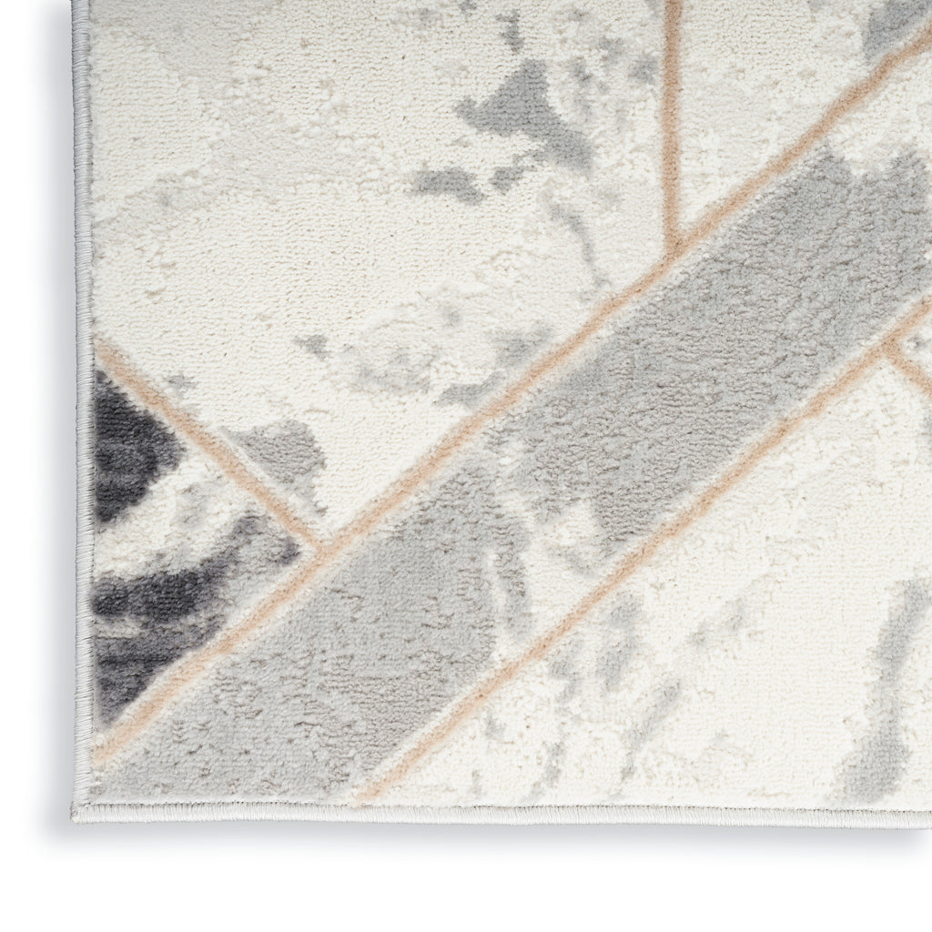 nourison elation etn11 ivory grey rug